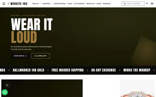 Website-103 storefront homepage