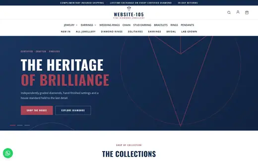 Website-105 storefront homepage