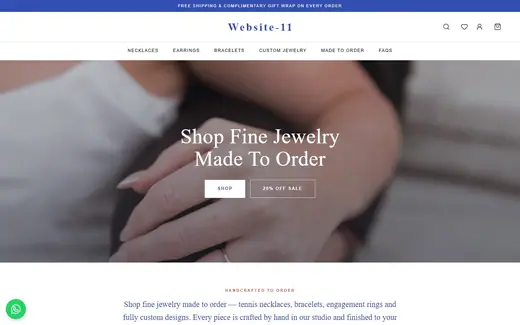 Website-11 storefront homepage