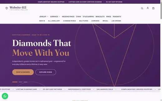 Website-112 storefront homepage