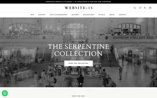 Website-15 storefront homepage