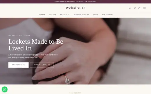 Website-16 storefront homepage