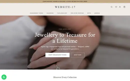 Website-17 storefront homepage