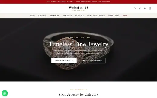 Website-18 storefront homepage