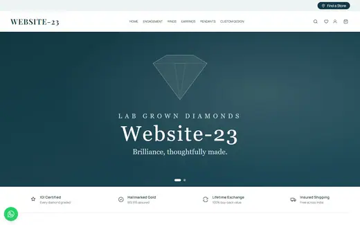 Website-23 storefront homepage