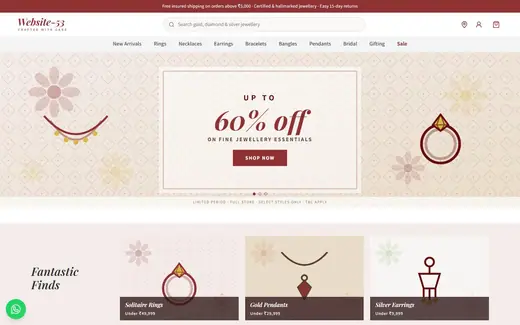 Website-53 storefront homepage