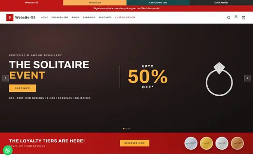 Website-55 storefront homepage