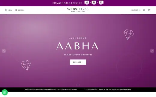 Website-56 storefront homepage