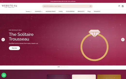 Website-64 storefront homepage