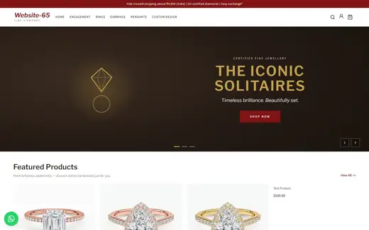 Website-65 storefront homepage