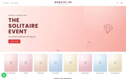 Website-66 storefront homepage