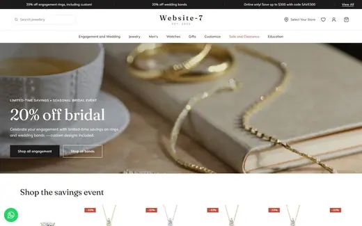 Website-7 storefront homepage