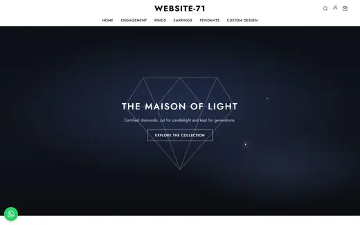 Website-71 storefront homepage