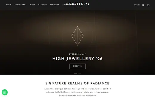 Website-72 storefront homepage