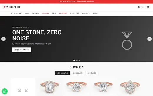 Website-83 storefront homepage