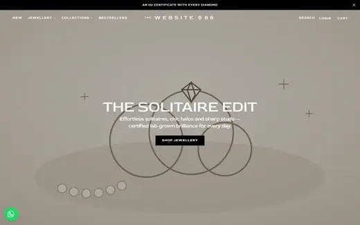 Website-86 storefront homepage