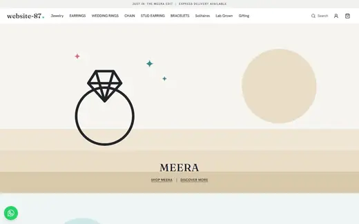 Website-87 storefront homepage