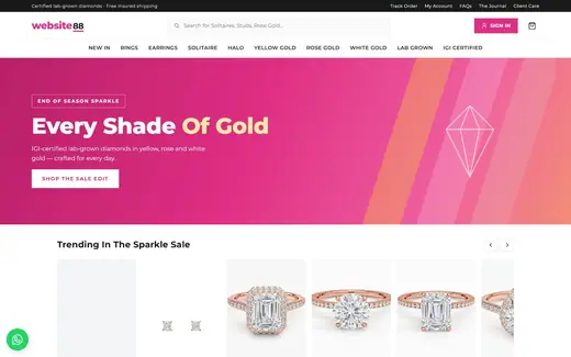 Website-88 storefront homepage