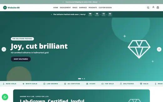 Website-89 storefront homepage