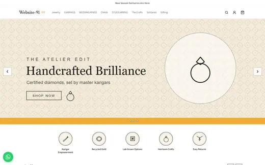 Website-91 storefront homepage