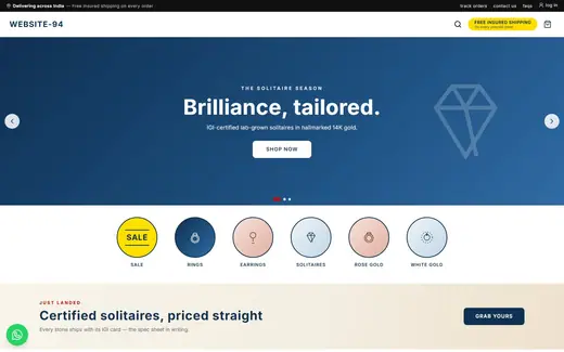 Website-94 storefront homepage