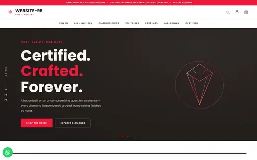 Website-99 storefront homepage